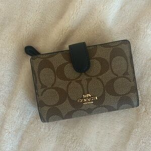 Coach brown and navy wallet
